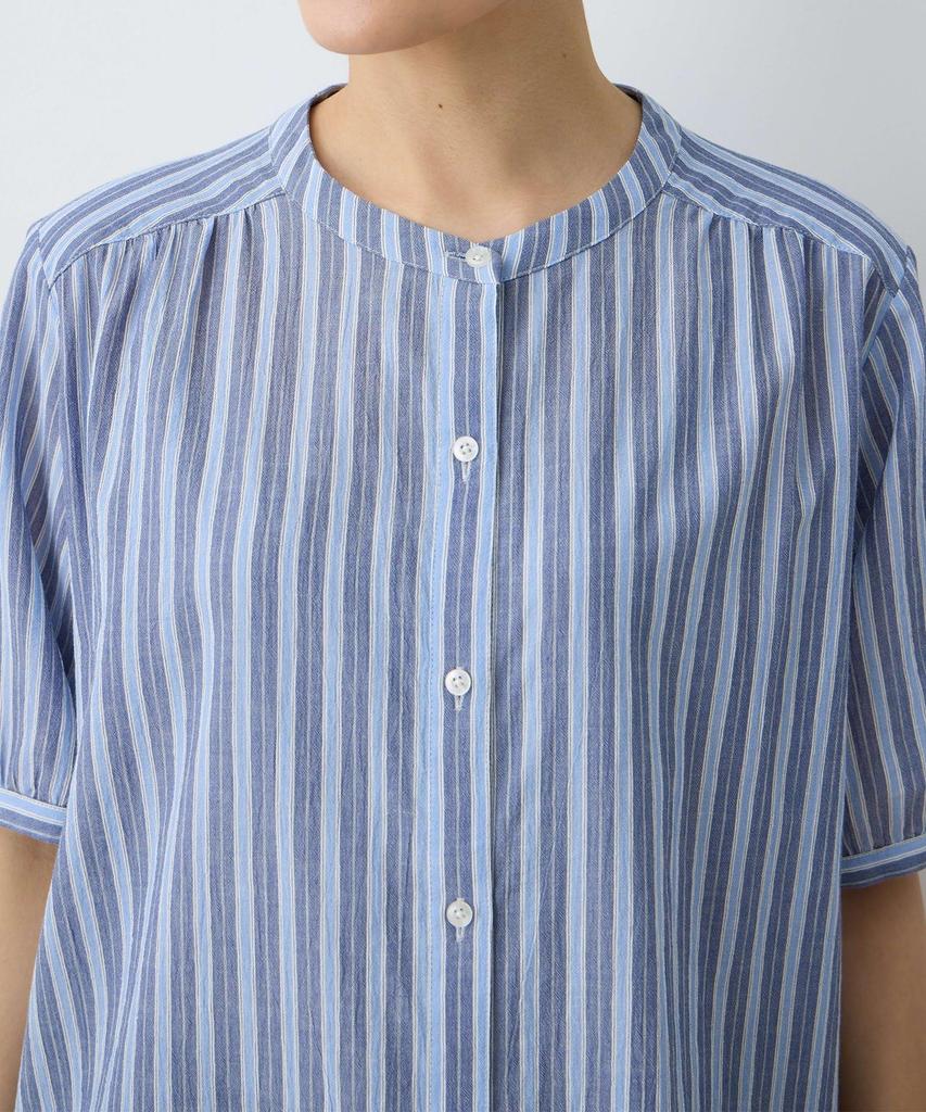 DECOY Organic Cotton Striped Blue Women's Blouse, 493049,