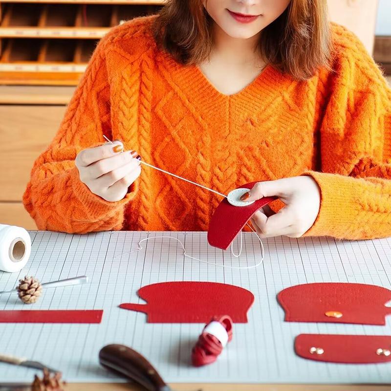 WTEMPO Christmas Handmade Diy Material Bag Hand-stitched Red Woven Glove Shaped Bag Creative Christmas Gift