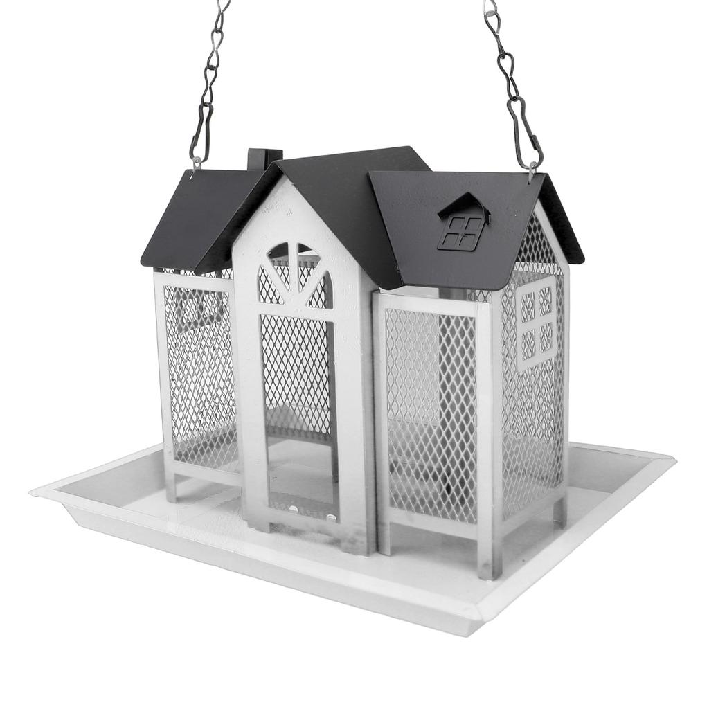 Bird Feeder House for Outside Mesh Wild Bird Feeder Large Capacity Weatherproof Bird Feeding Station Hanging for Garden Yard   Proof