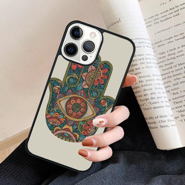 Hamsa Hand of Fatima Phone Case Back Cover for iPhone 17 Air 16 15 14 13 11 12 Pro Max Plus Fundas Coque