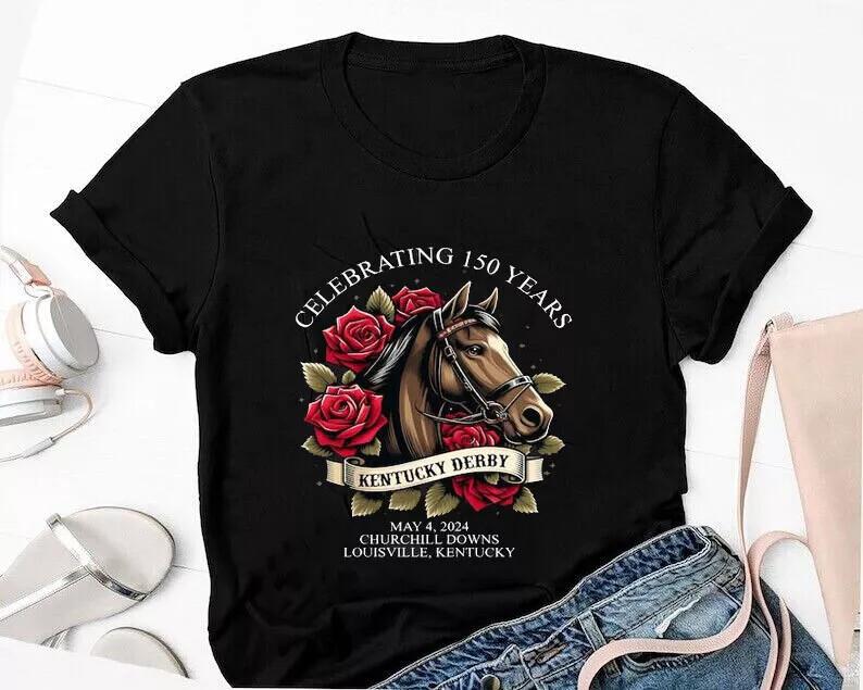 

Kentucky Derby 150th Anniversary Shirt Kentucky Derby Horse Racing T-Shirt Unisex T-Shirt S
