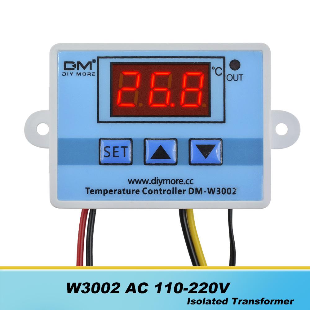 W3001 W3002 LED Digital Control Temperature Microcomputer Thermostat Switch Thermometer New Thermoregulator 12/24/110V/220V