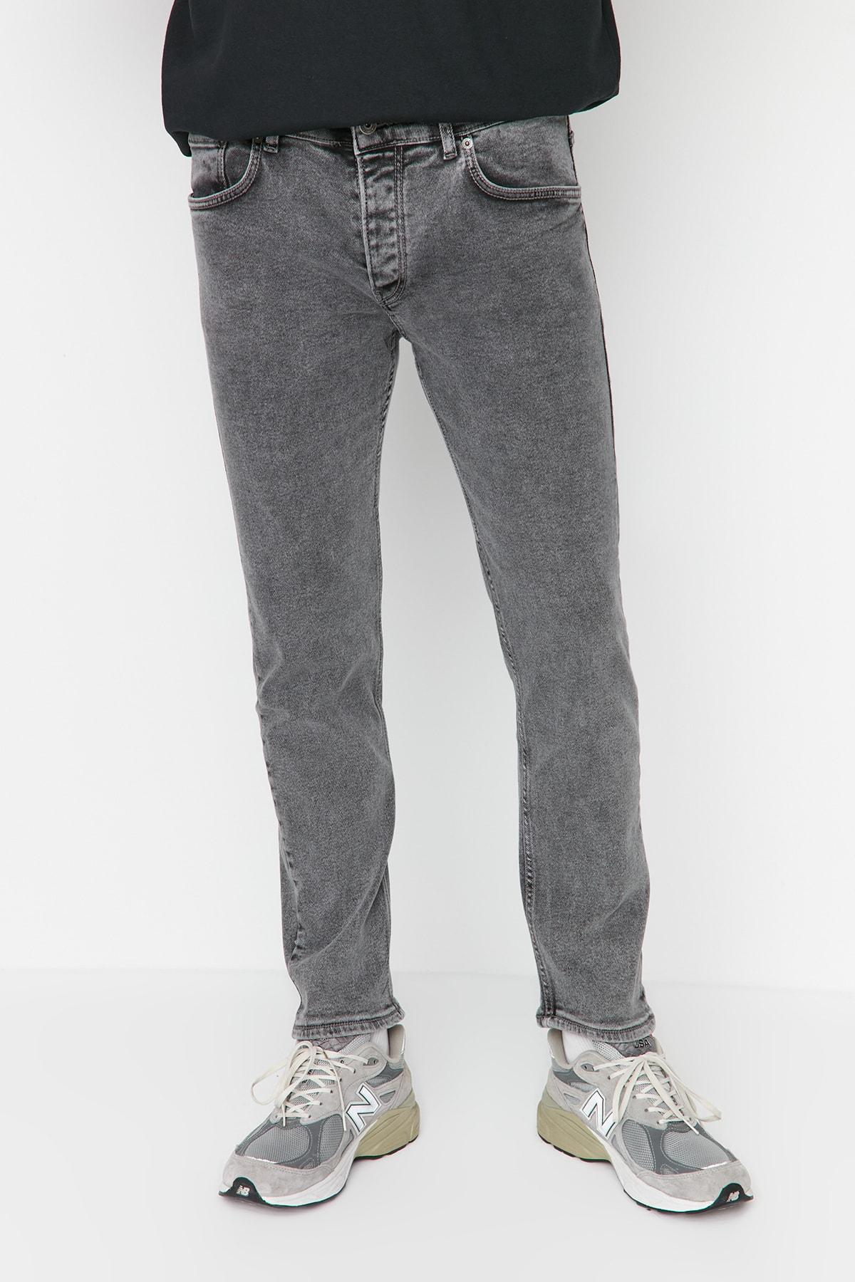 

Джинсы - Серый - Узкие