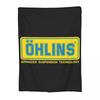 Classy Ohlins Logo Blanket Flannel Sofa Throw Blanket Multifunction for Couch Bedding Office Throws Bedspread Quilt