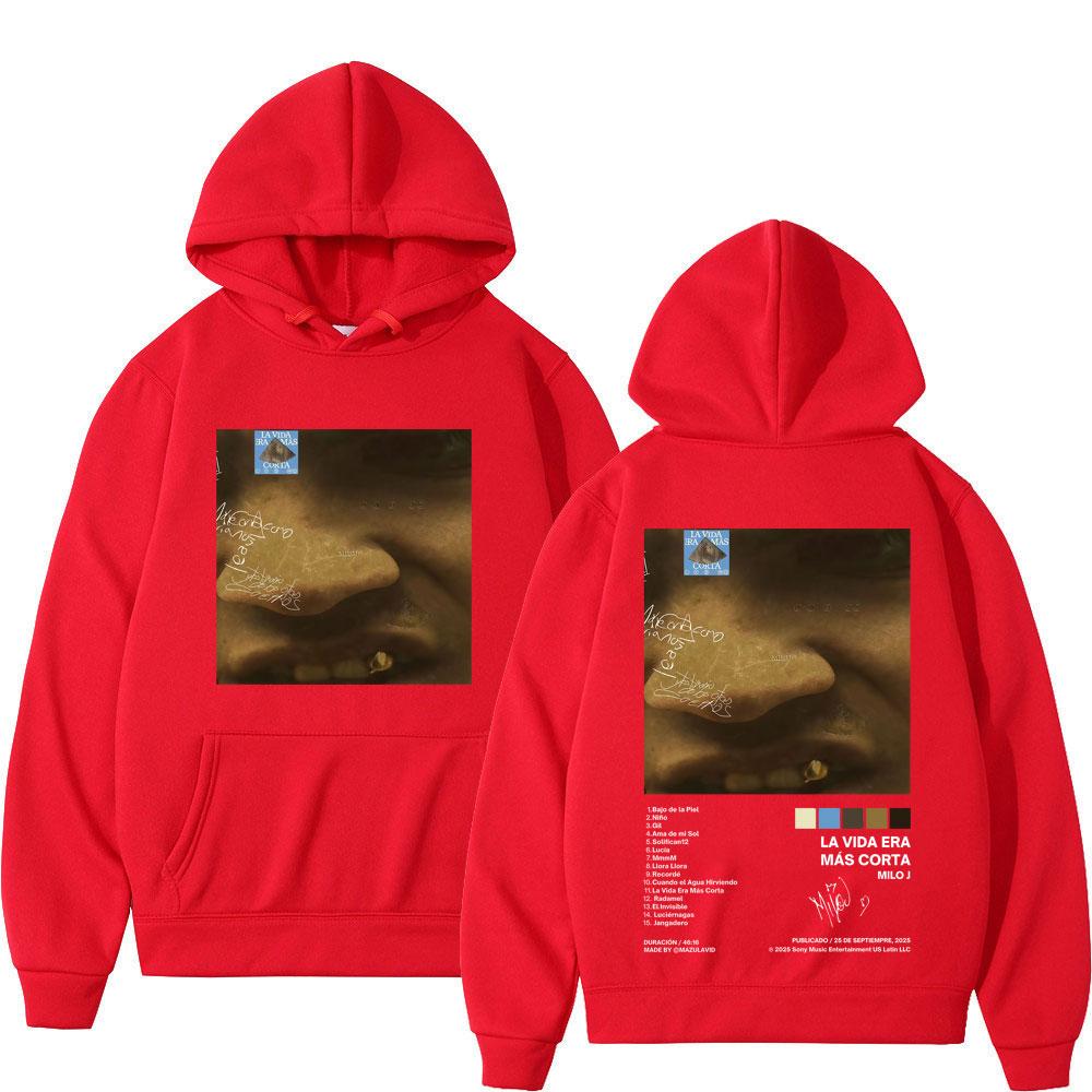 Felpa Grafica Album Rapper Milo J La Corta Uomo Donna Harajuku Pullover Felpa di Alta Qualità