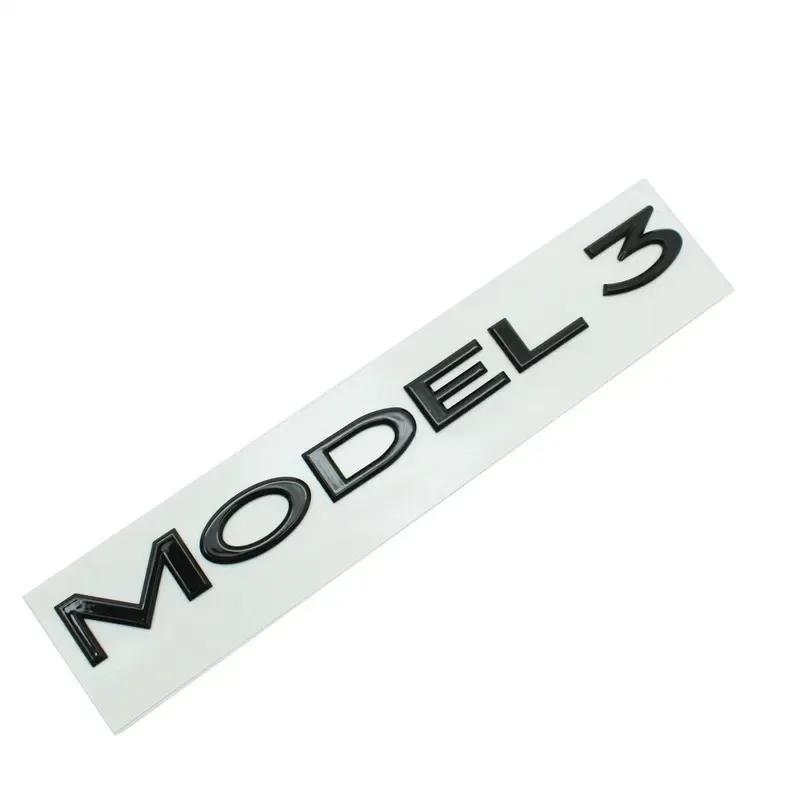 Original 3D ABS Letters Logo For Tesla MODEL 3 Y Car Rear Tailgate Trunk Emblem Badge Decal Stickers Auto Styling Accessories