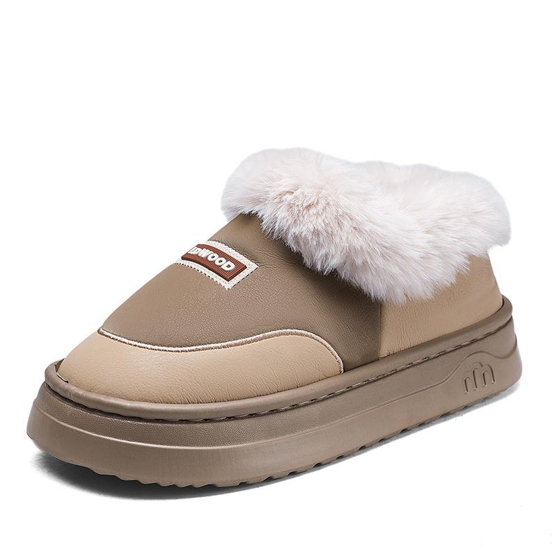 Kokvilnas čības vīriešu somas papēdis ziema jaunas siltas mājas iekštelpu bieza zole samta kokvilnas apavi ārā ziema sniega zābaki