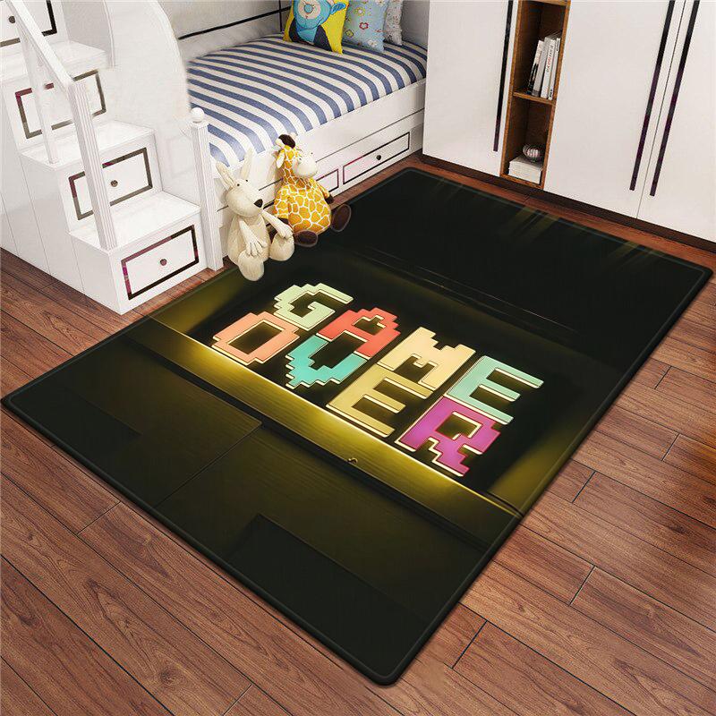 Gaming Esports Geometric Controller Pattern Carpet Mat for Boys Bedroom Gaming  large rug for Living Room Home Decoration Rug