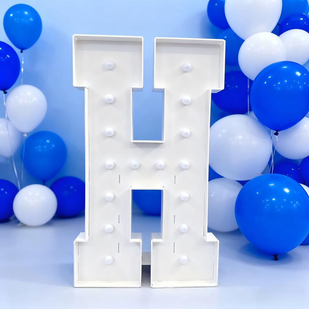 With Warm Lights 1Pc 120cm DIY LED Letter Light 3D KT Board Party Decoration Suitable for Birthday Party,Anniversary DIY Gifts