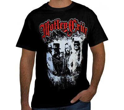 MOTLEY CRUE G PUNK ROCK BAND Black T Shirt Unisex T-Shirt