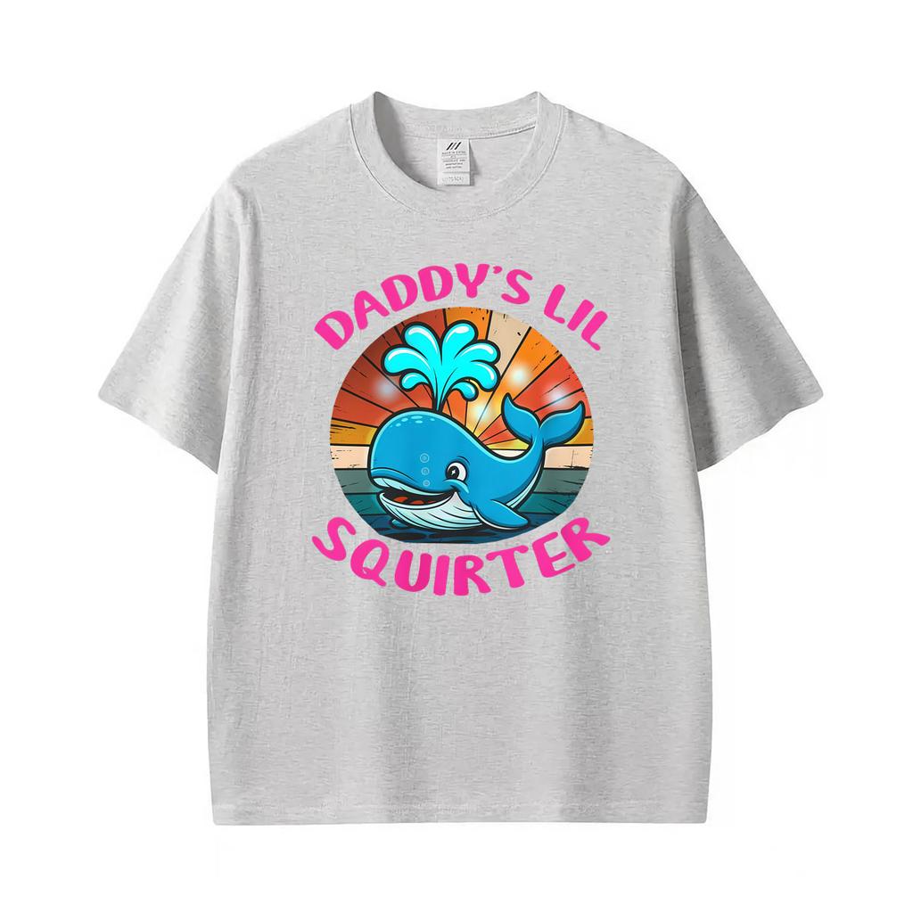 Funny Daddys Lil Squirter Embarrassing Adult Meme Graphic Tshirt Unisex Unisex Fashion Cartoon Tshirt Short Sleeve Cotton T Shirts