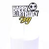Happy Birthday Cake Topper, Soccer Ball, Boy, 6-Piece Set