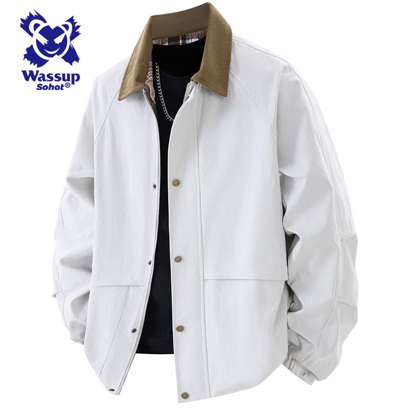 Wassup Sohot Men's Casual Turn-down Collar Jacket
