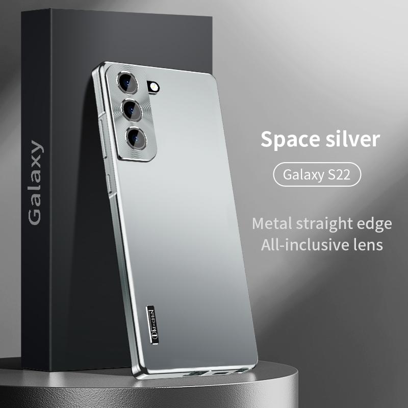 

Для Samsung Galaxy S22 S23 S24 S25 Ultra Plus Чехол Матовый Магнитный Металлический Материал S24Ultra S25Ultra Защитный Ультратонкий Чехол For Galaxy S25 Ultra серебряный