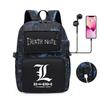 Riman Death Note Peripheral Backpack, Youth Student Schoolbag, Large-Capacity Outdoor Travel Backpack