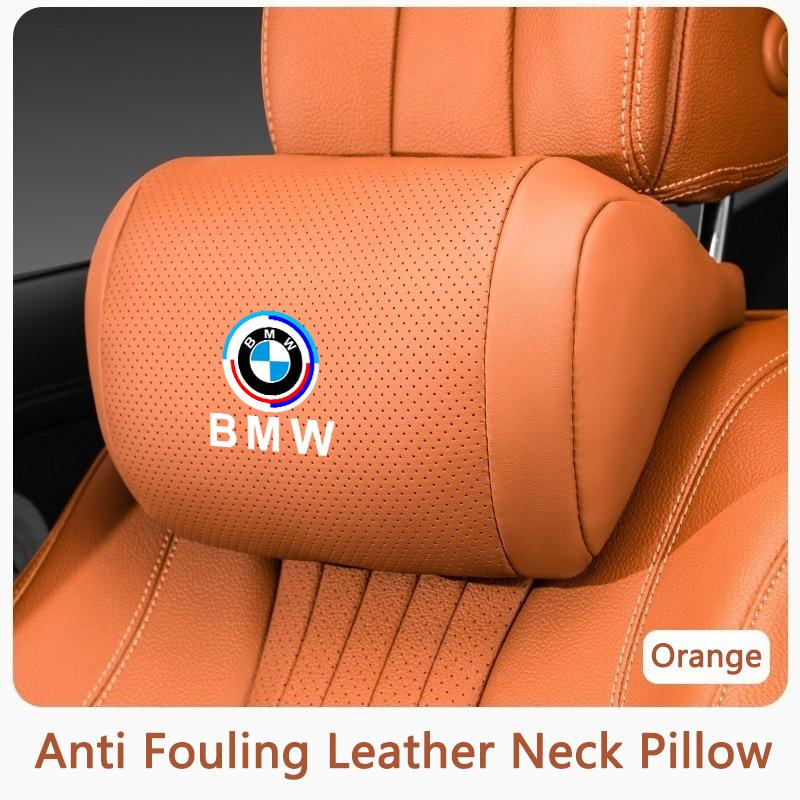 BBKP7 Car Seat Headrest Memory Cotton Neck Pillows Accessories For Bmw 50th Anniversary X1 X2 X3 X5 X6 E36 F20 F15 E46 E39 E90 E60 E87