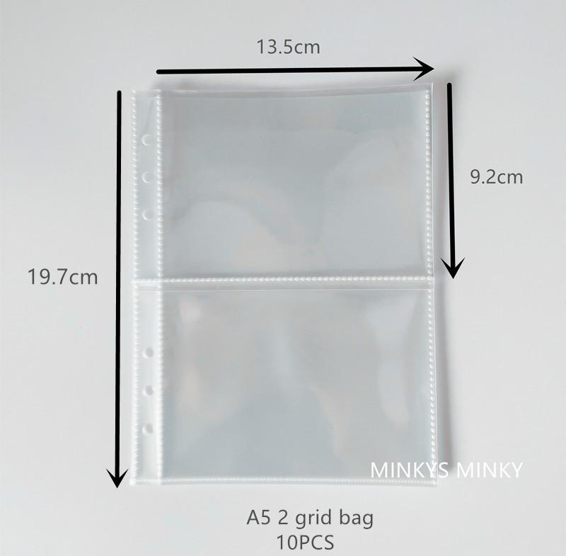 MINKYS Kawaii Candy Color A5 PU Leather Kpop Photocards Collect Book Photo Cards Album Storage Book School Stationery