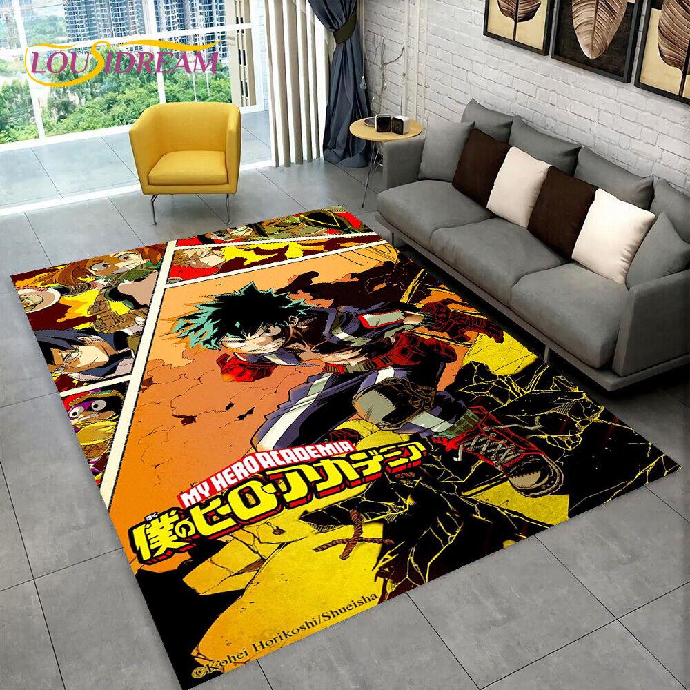 My Hero Academia, Japan Anime Area Rug,Carpets Rug for Living Room Bedroom Sofa Doormat Decoration,Kids Play Non-slip Floor Mat