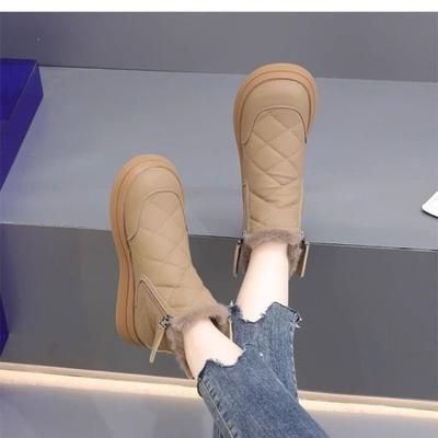 Snow Boots Women's Winter Velvet Thickened New Thick-soled Soft-soled Non-slip Waterproof Warm Lightweight Cotton Boots