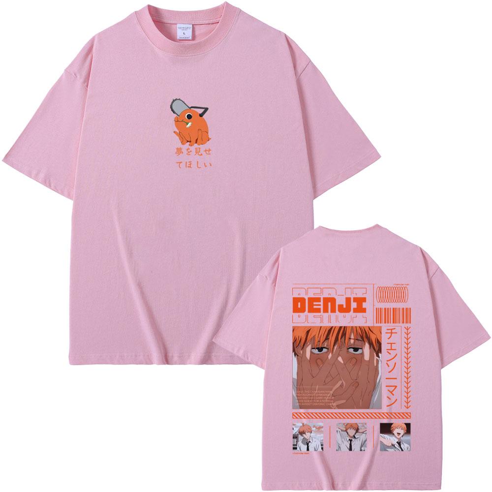 Anime Chainsaw Man Tshirt Cartoon Denji Pochita Funny Graphic T Shirts Tops Men Women Manga Casual Oversized Tshirt Streetwear