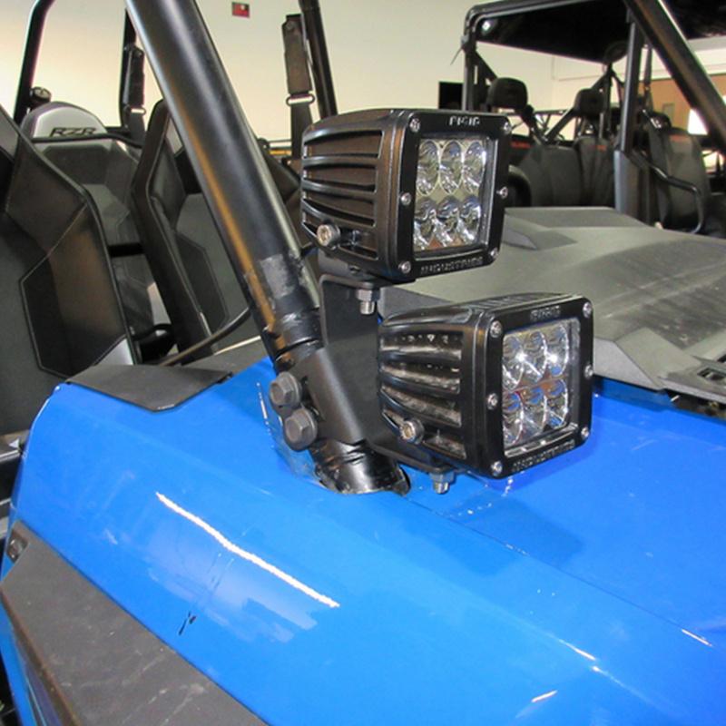Mounting Bracket UTV Windshield Side Pillar Roll Led Work Light Fog Lamp Holder for Polaris RZR XP 1000 900 800 2014-