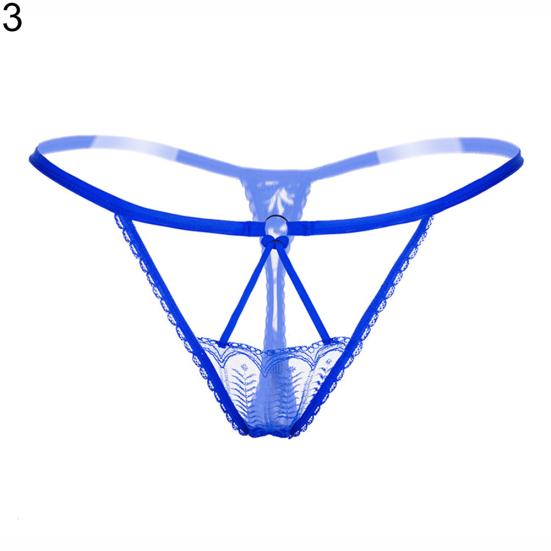Sexy dentelle sangle G-String évider élastique string sous-vêtements femmes caleçons