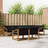 Outdoor Sofa Set with Cushions 7 pcs Natural and Black