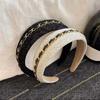 Wide-Brimmed Headbands for Women Non Slip Hair Band Cute Chain Hairbands  for Skin Treatment