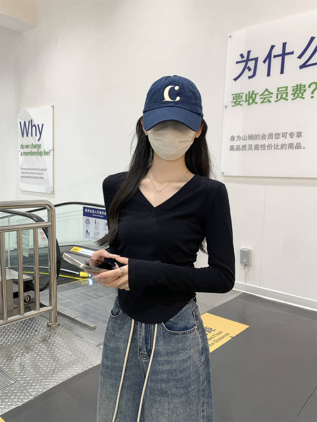 

Spring New Personality Spice Girl Wind Neck Pleated Long Sleeve T-Shirt Women s Belly and Skinny Irregular Bottom Short Top XL чорний