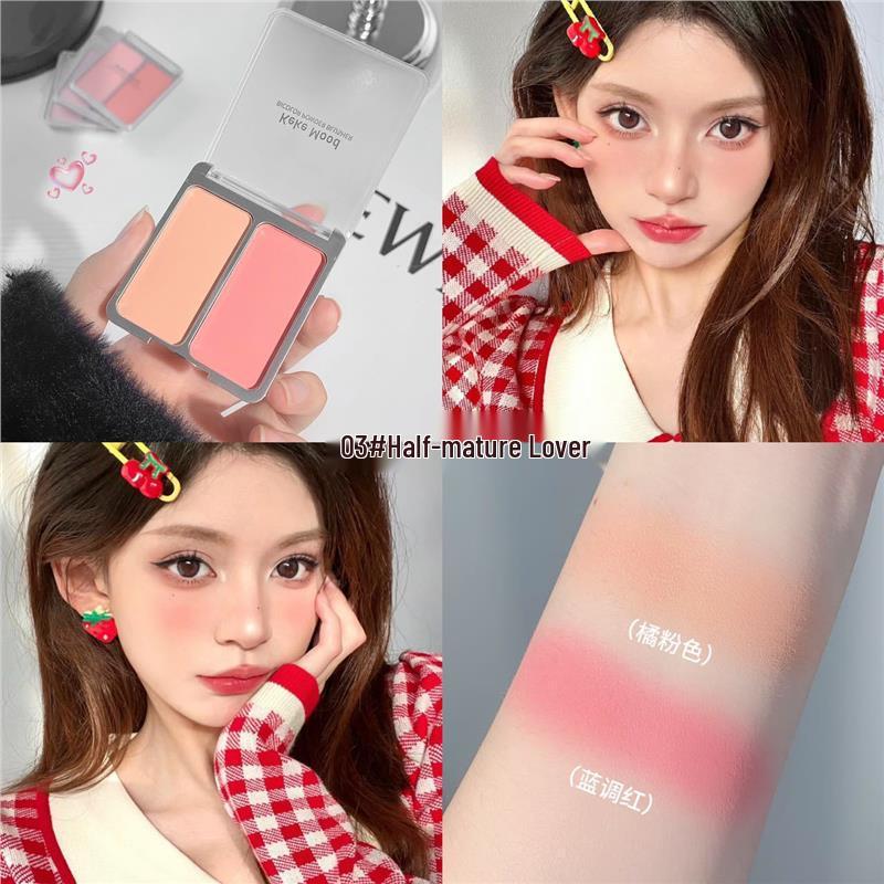 

Summer Vibrant Two-Tone Korean Blush for Natural Contouring