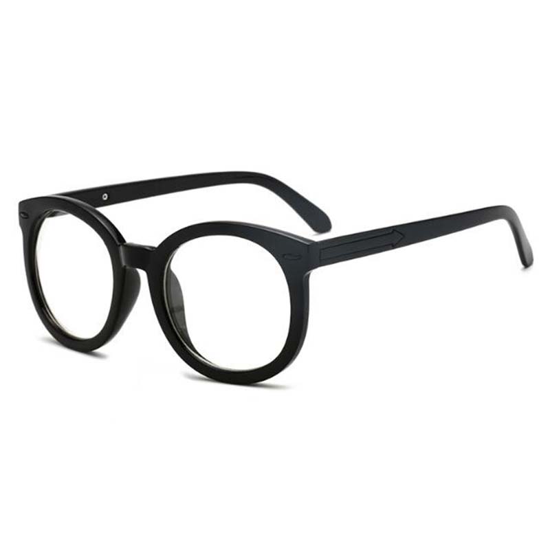 

Black Round Eyewear Women Retro Big Optical Arrow Glasses Myopia Men Clear Lens -0.5 -1.0 -1.5 -2.0 -2.5 To -6.0 0