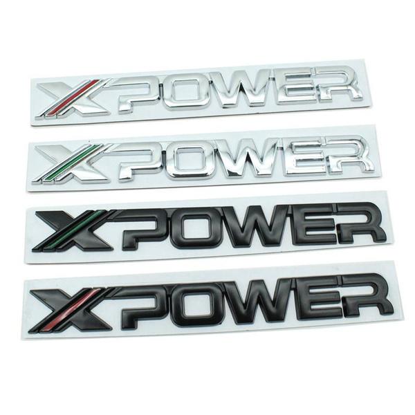 Car 3D Metal X XPOWER Logo Trunk Body Badge Emblem Decals Sticker For MG 3 7 5 6 EZS TF ZR ZS HS GS GT Hector RX5 RX8