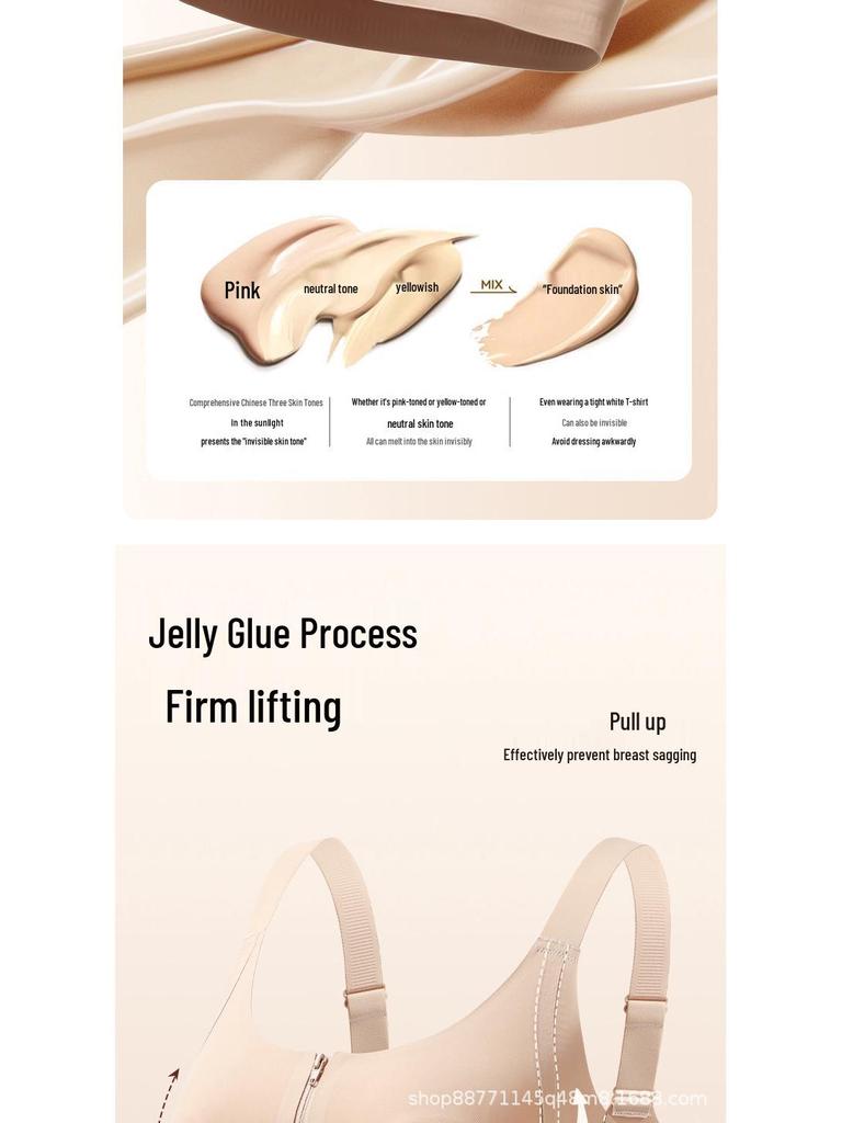 Wireless Seamless Bra for a Comfortable, Slim Look - Zipper Front Closure, Lightweight, Breathable with Rabbit Ear Cup Design for Women