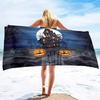 Halloween Beach Towel Microfiber Ghost Bath Towels Quick Dry Towel for Swimmers Sand Proof Towels for Hotel Gym Spa Yoga Sports