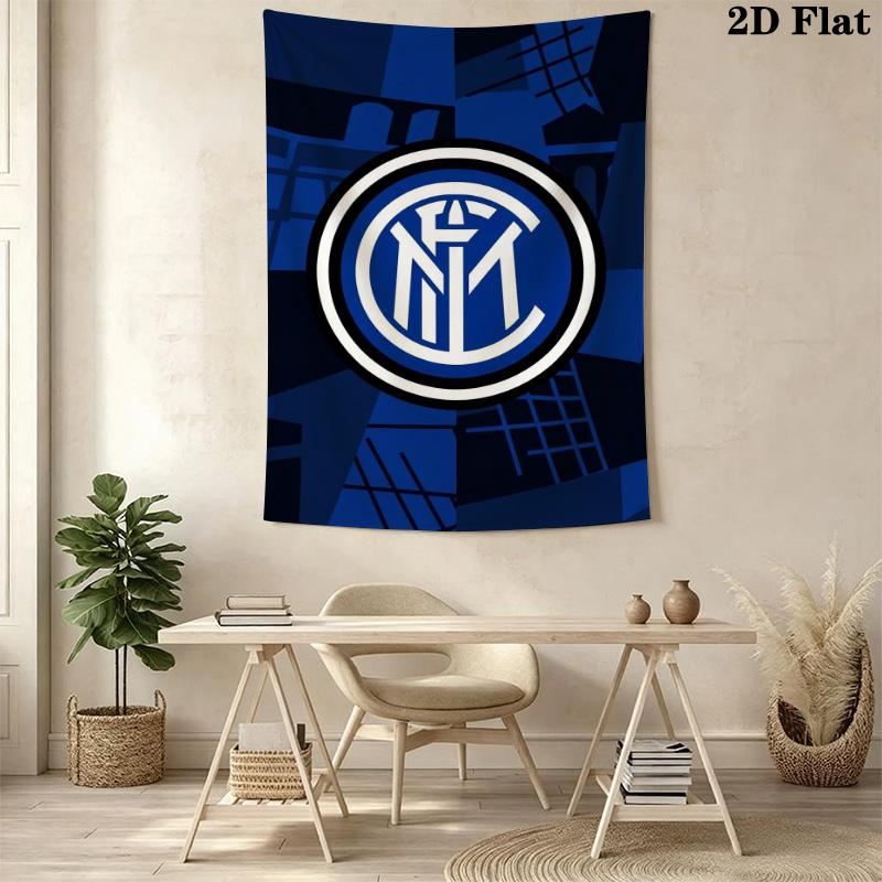 Inter Milan Crest Wallpaper Bedding 1 Duvet Cover 2 Pillowcase Without Core Christmas Birthday Gift Duvet Cover And Pillowcase