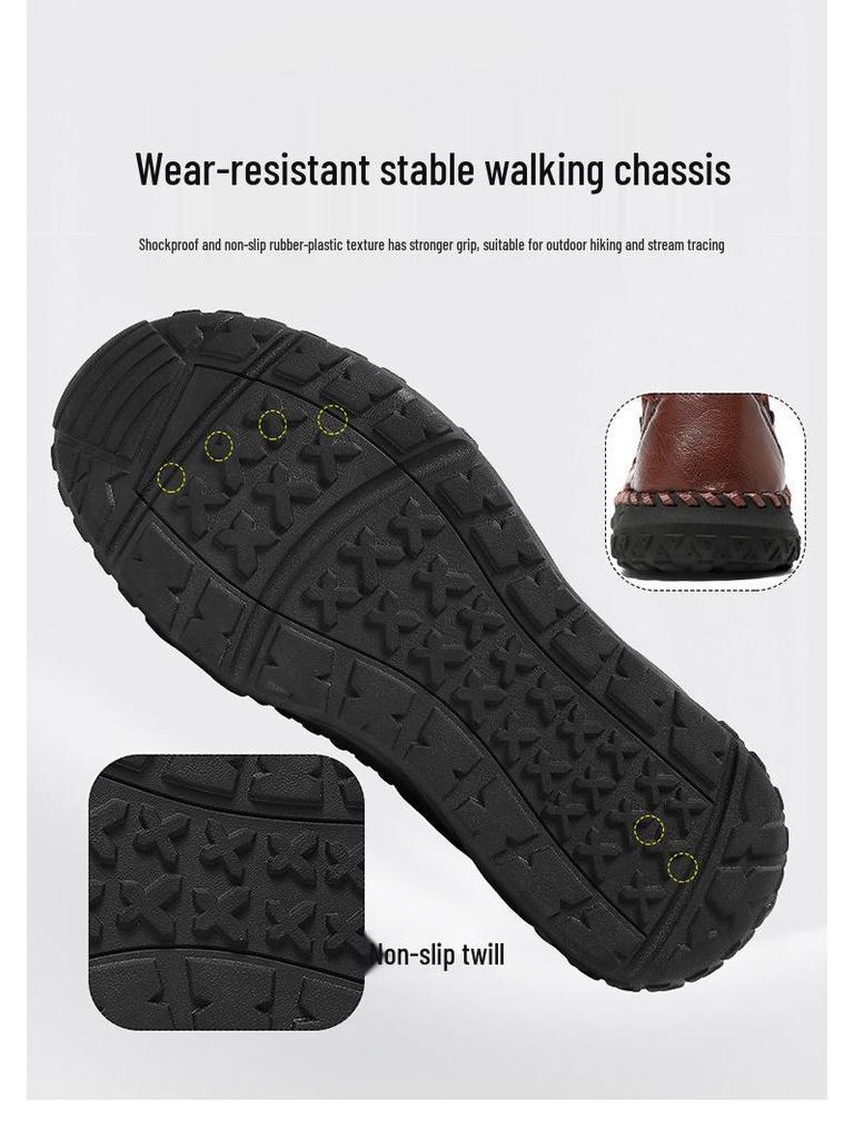 Autumn/Winter Men's High-Top Non-Slip Martin Boots: Outdoor, Casual, Hiking, Mountaineering, Plus Sizes 47-48.