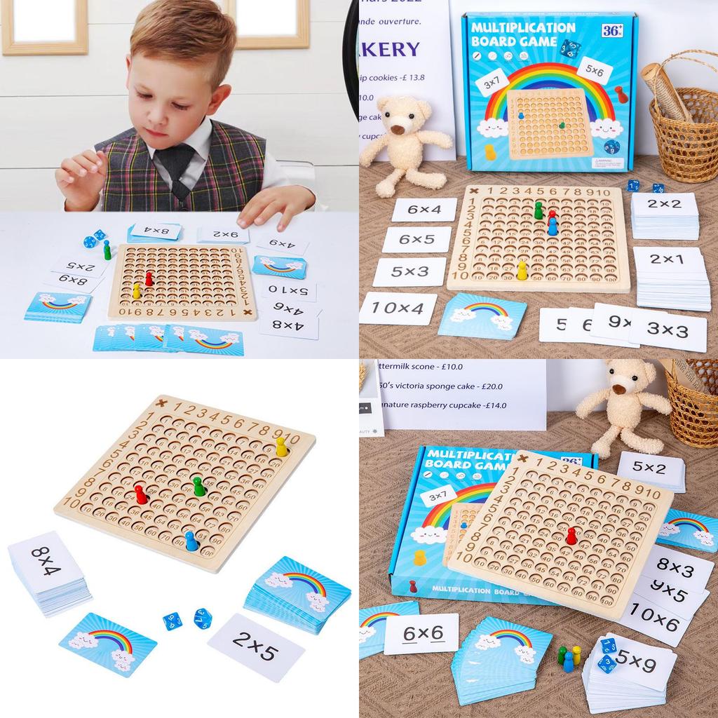 Wooden Multiplication Table For Kids Early Education Educational Toy For Elementary Students