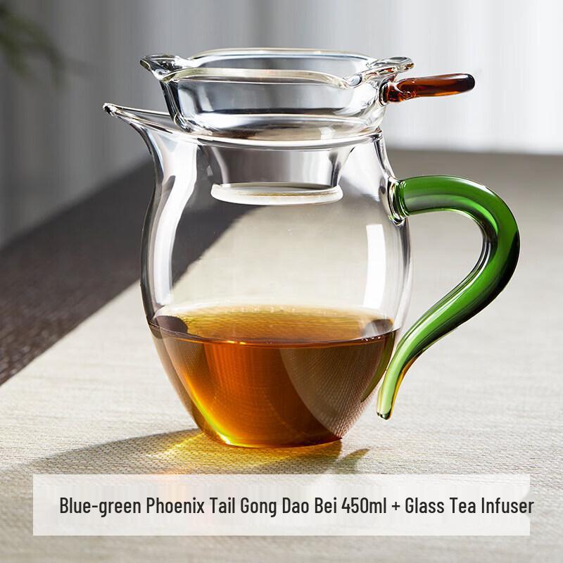 High-End Glass Gongdao Cup with Integrated Filter