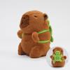 Clearstone Capybara Plush Keychain, Chavimaru Turtle, 18.5cm, Brown