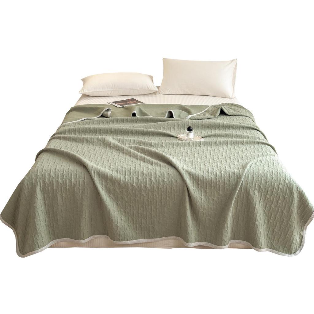 Class A Pure Cotton Three-Layer Gauze Blanket: Summer Cool, All-Season Jacquard Nap & Air Conditioning Quilt