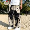 Men's casual pants straight-leg pants trousers casual loose POD to map can be determined Europe and America