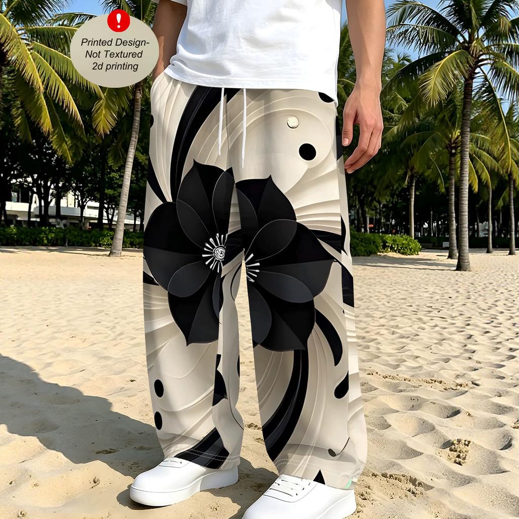 Men's casual pants straight-leg pants trousers casual loose POD to map can be determined Europe and America