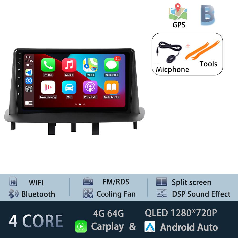 No 2 Din Android 15 Car Radio Multimedia Video Player For Renault Megane 3 Fluence 2008 - 2014 Navigation GPS Carplay Auto RDS