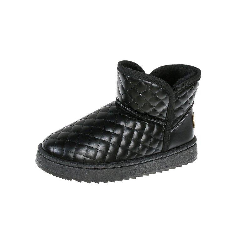 Women's Large Size Soft Sole Heightening Winter Warm Fur One Anti-slip Snow Boots Plush Lined Ankle Boots Outdoor Sports Cotton Boots