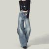 Jeans for Women Retro High-waisted Slimming Wide-legged Flared Pants Casual Comfortable