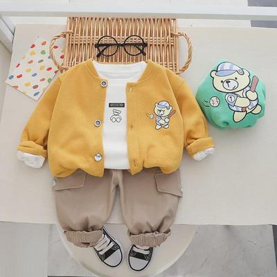 Boys' and Girls' Autumn Long-Sleeve Three-Piece Suit