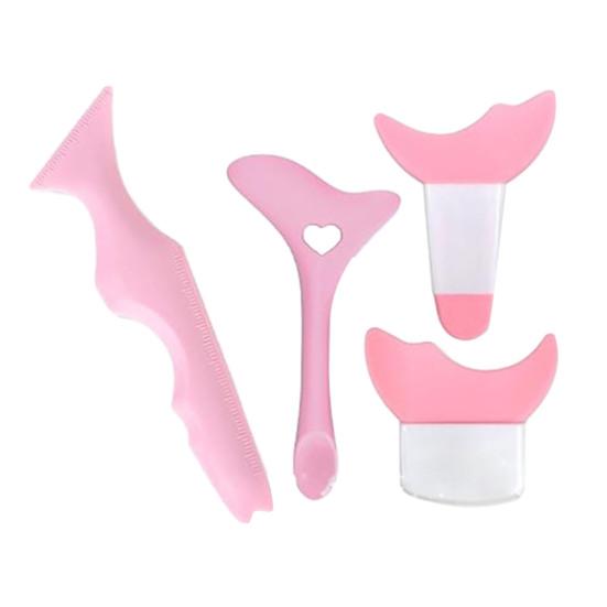 Eyeliner Stencils Wing Tips Silicone Beauty Ruler Makeup Tools Set for Eyeshadow Lipstick Eyebrow Drawing Aid