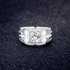 Lindon Classic Zircon Copper Alloy Ring Gentleman Jewelry Wedding Promise Party Gift