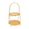 Chinese Style Bamboo Round Serving Basket