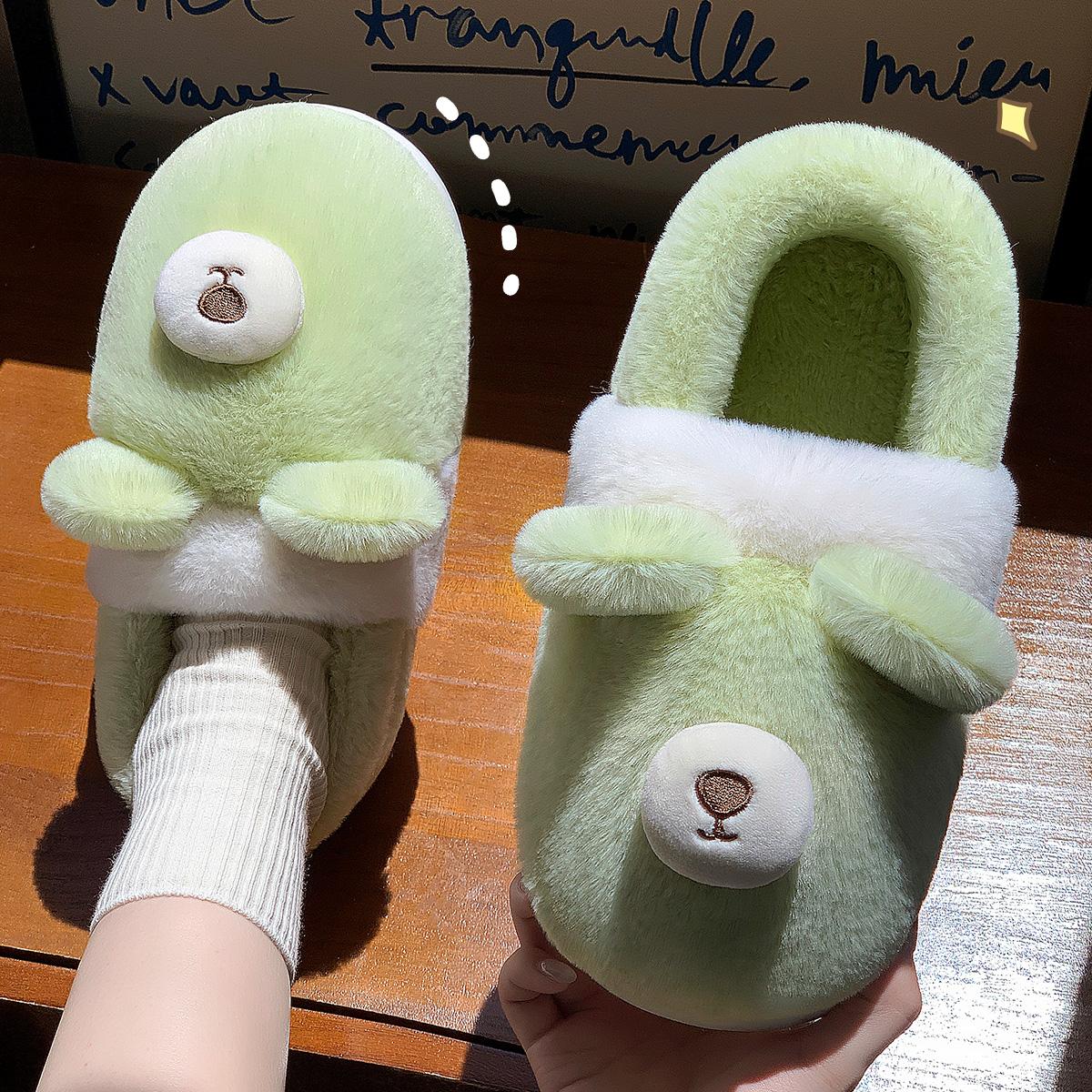 

Cotton slippers for women, winter bags, home decor, indoor couples, plush warm cotton shoes for men, winter 36-37